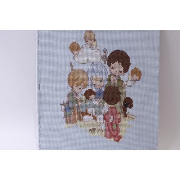 Precious Moments, Nativity Scene, Counted cross-stitch, Completed, Manger Scene - Picture 2 of 4